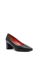 Derimod Gritti Women's Black Thick Heeled Leather Shoes | Derimod Derimod Gritti Women's Black Thick Heeled Leather Shoes | Derimod