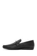Erkek Siyah Baskılı Deri Casual Loafer | Derimod Erkek Siyah Baskılı Deri Casual Loafer | Derimod