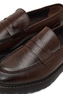 Men's Brown Thick Sole Leather Loafer | Derimod Men's Brown Thick Sole Leather Loafer | Derimod