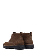 Men's Brown Lace-up Nubuck Leather Casual Boot | Derimod Men's Brown Lace-up Nubuck Leather Casual Boot | Derimod