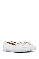 Women's White Tassel Detailed Loafer | Derimod Women's White Tassel Detailed Loafer | Derimod