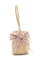 Women's Straw Handbag with Accessory Detail | Derimod Women's Straw Handbag with Accessory Detail | Derimod