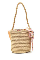Women's Straw Handbag with Accessory Detail | Derimod Women's Straw Handbag with Accessory Detail | Derimod