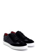Men's Suede Detailed Leather Sneaker | Derimod Men's Suede Detailed Leather Sneaker | Derimod