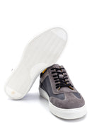 Men's Suede Detailed Leather Sneaker | Derimod Men's Suede Detailed Leather Sneaker | Derimod