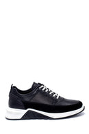 Men's Suede Detailed Leather Sneaker | Derimod Men's Suede Detailed Leather Sneaker | Derimod