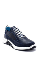 Men's Suede Detailed Leather Sneaker | Derimod Men's Suede Detailed Leather Sneaker | Derimod