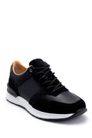 Men's Suede Detailed Leather Sneaker | Derimod Men's Suede Detailed Leather Sneaker | Derimod