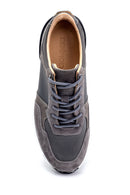 Erkek Süet Detaylı Deri Sneaker | Derimod Erkek Süet Detaylı Deri Sneaker | Derimod