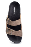 Men's Comfort Leather Slippers | Derimod Men's Comfort Leather Slippers | Derimod