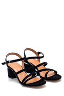 Women's Black Thick Heeled Sandals | Derimod Women's Black Thick Heeled Sandals | Derimod
