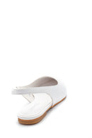 Women's White Open Back Daily Ballerinas | Derimod Women's White Open Back Daily Ballerinas | Derimod