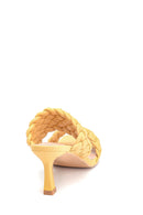 Women's Knitted Detailed Heeled Slippers | Derimod Women's Knitted Detailed Heeled Slippers | Derimod