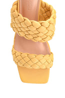 Women's Knitted Detailed Heeled Slippers | Derimod Women's Knitted Detailed Heeled Slippers | Derimod