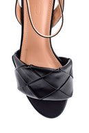 Women's Knitted Detailed Heeled Sandals | Derimod Women's Knitted Detailed Heeled Sandals | Derimod