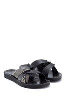 Women's Snake Printed Slippers | Derimod Women's Snake Printed Slippers | Derimod