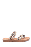 Women's Snake Printed Casual Slippers | Derimod Women's Snake Printed Casual Slippers | Derimod