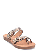 Women's Snake Printed Casual Slippers | Derimod Women's Snake Printed Casual Slippers | Derimod