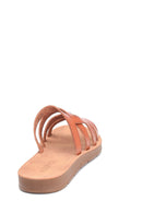 Women's Camel Casual Flat Slippers | Derimod Women's Camel Casual Flat Slippers | Derimod
