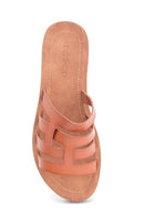 Women's Camel Casual Flat Slippers | Derimod Women's Camel Casual Flat Slippers | Derimod