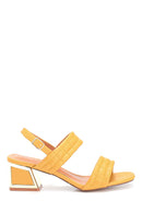 Women's Thick Heeled Quilted Sandals | Derimod Women's Thick Heeled Quilted Sandals | Derimod