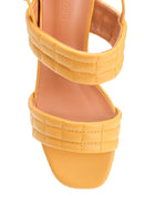 Women's Thick Heeled Quilted Sandals | Derimod Women's Thick Heeled Quilted Sandals | Derimod