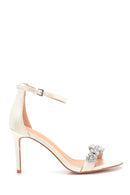 Women's Heeled Stone Detailed Sandals | Derimod Women's Heeled Stone Detailed Sandals | Derimod