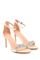Women's Heeled Stone Detailed Sandals | Derimod Women's Heeled Stone Detailed Sandals | Derimod