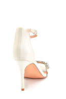 Women's Heeled Stone Detailed Sandals | Derimod Women's Heeled Stone Detailed Sandals | Derimod