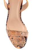 Women's Wooden Marble Heeled Sandals | Derimod Women's Wooden Marble Heeled Sandals | Derimod