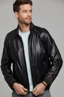 Costa Men's Leather Jacket | Derimod Costa Men's Leather Jacket | Derimod