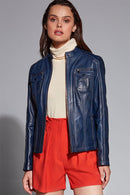 Celia Women's Leather Jacket | Derimod Celia Women's Leather Jacket | Derimod