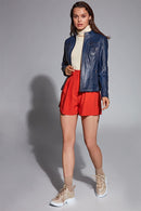 Celia Women's Leather Jacket | Derimod Celia Women's Leather Jacket | Derimod
