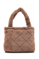 Women's Camel Plush Handbag | Derimod Women's Camel Plush Handbag | Derimod