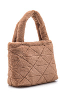 Women's Camel Plush Handbag | Derimod Women's Camel Plush Handbag | Derimod