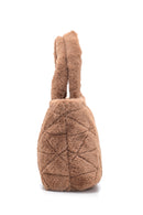 Women's Camel Plush Handbag | Derimod Women's Camel Plush Handbag | Derimod