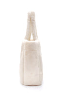Women's Cream Plush Shoulder Bag | Derimod Women's Cream Plush Shoulder Bag | Derimod
