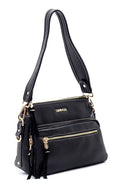 Women's External Zipper Shoulder Bag | Derimod Women's External Zipper Shoulder Bag | Derimod