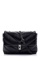 Women's Black Quilted Shoulder Bag | Derimod Women's Black Quilted Shoulder Bag | Derimod