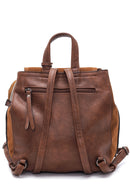 Women's Tan Suede Backpack | Derimod Women's Tan Suede Backpack | Derimod