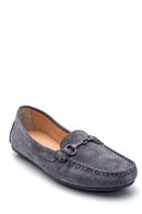 Kadın Deri Süet Loafer | Derimod Kadın Deri Süet Loafer | Derimod