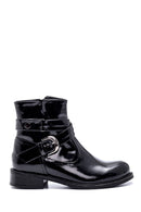 Women's Buckle Detailed Patent Leather Boots | Derimod Women's Buckle Detailed Patent Leather Boots | Derimod
