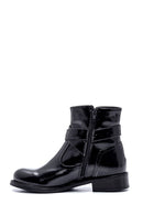 Women's Buckle Detailed Patent Leather Boots | Derimod Women's Buckle Detailed Patent Leather Boots | Derimod