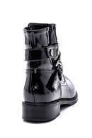 Women's Buckle Detailed Patent Leather Boots | Derimod Women's Buckle Detailed Patent Leather Boots | Derimod
