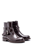 Women's Buckle Detailed Patent Leather Boots | Derimod Women's Buckle Detailed Patent Leather Boots | Derimod