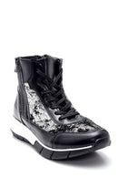 Women's Zipper Detailed Sneaker Boots | Derimod Women's Zipper Detailed Sneaker Boots | Derimod