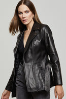 Jetset Women's Leather Jacket | Derimod Jetset Women's Leather Jacket | Derimod