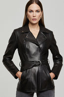 Jetset Women's Leather Jacket | Derimod Jetset Women's Leather Jacket | Derimod