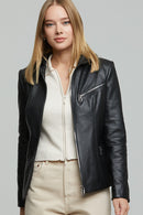 Patricia Women's Leather Jacket | Derimod Patricia Women's Leather Jacket | Derimod