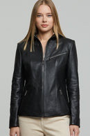 Patricia Women's Leather Jacket | Derimod Patricia Women's Leather Jacket | Derimod